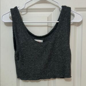 Colsie  Crop Tank Top size XS charcoal gray